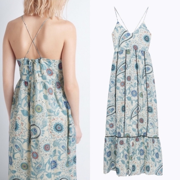 Zadig & Voltaire Ralla Print  Multicolor Silk Maxi Dress - Picture 1 of 12